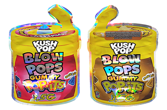 3.5g Shaped Mylar Bag - Blow Pops Gummy  (50 Count)