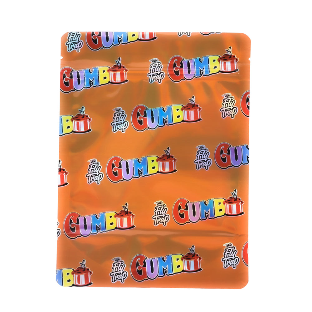 Mylar Bag Orange packaging with 'Filly Trap Gumb' branding on a white background