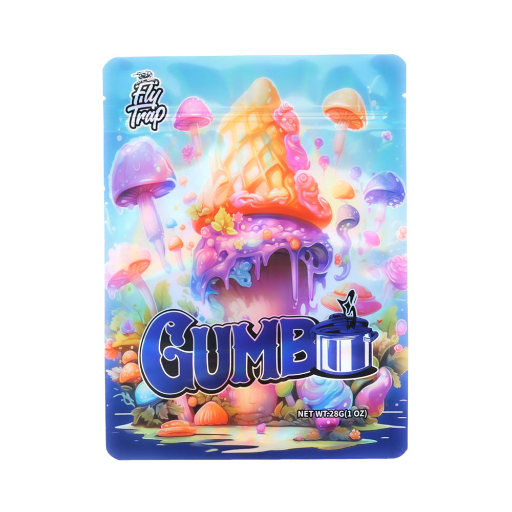 Mylar Bag Colorful packaging of Gumball with a cartoon character on a white background