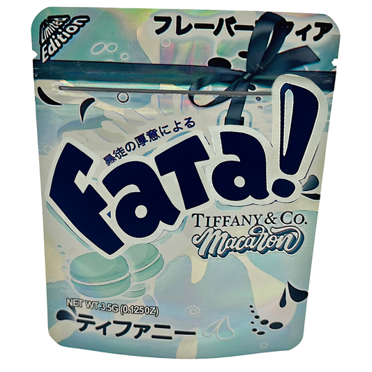 Mylar Bags Fata! Tiffany & Co. macaron packaging with blue and white design