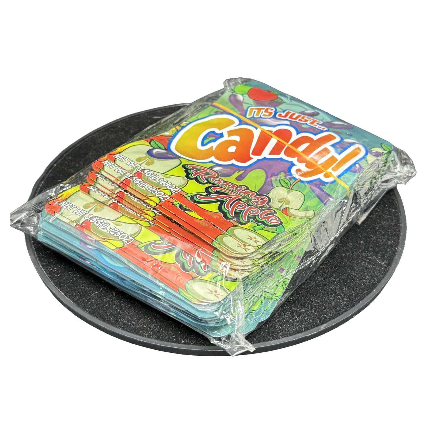 50 Pack - 3.5g Exotic Mylar Bags - It's Just Candy - Poppin' Apple