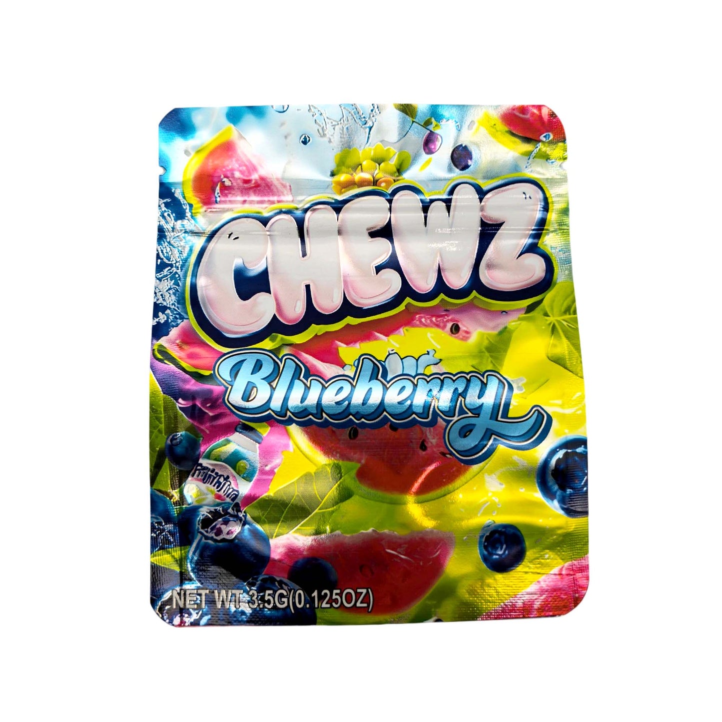 50 Pack - 3.5g Exotic Mylar Bags - Chewz Blueberry