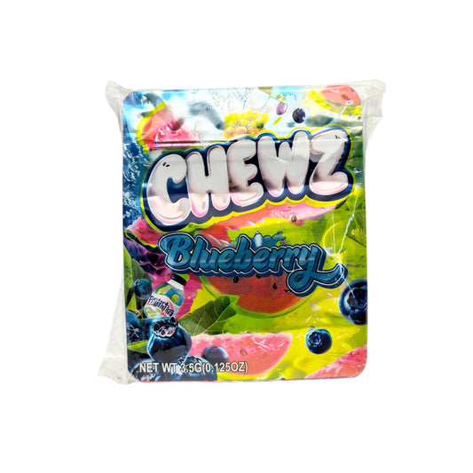 50 Pack - 3.5g Exotic Mylar Bags - Chewz Blueberry