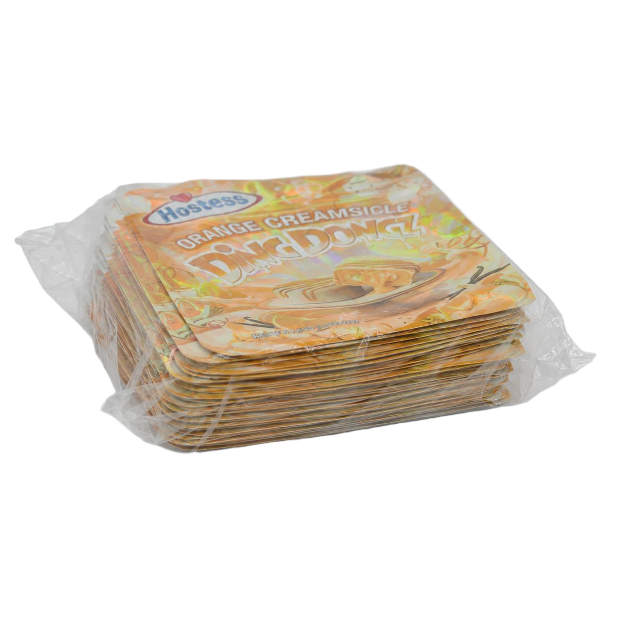50 Pack - 3.5g Exotic Mylar Bags - Hostess Orange Creamsicle Ding Dongz