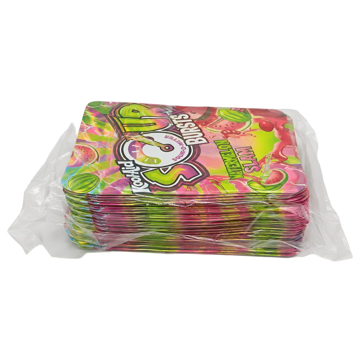 50 Pack - 3.5g Exotic Mylar Bags - Kool-Aid Sour Bursts Watermelon