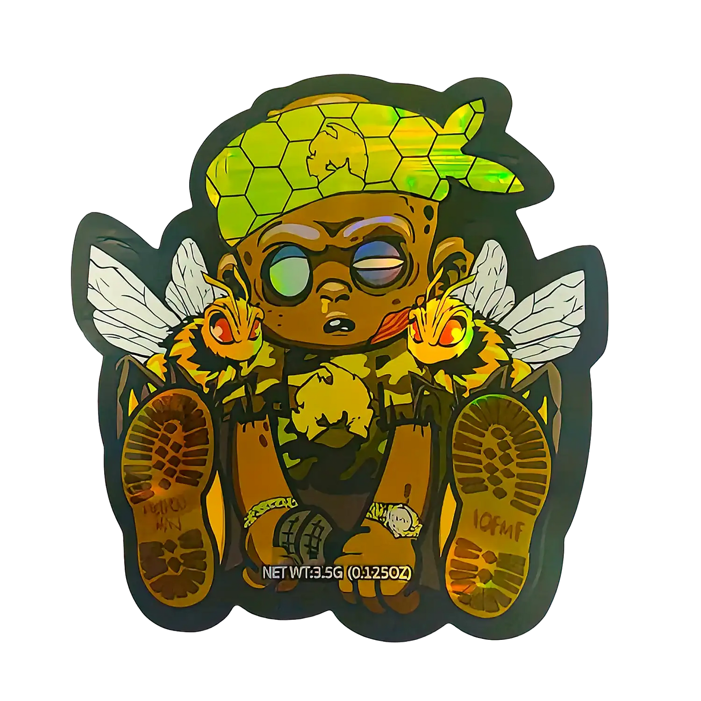 3.5g Shaped Mylar Storage Bag - ICFMF Honey (50 Count)