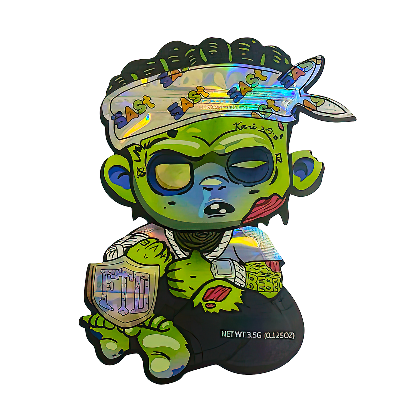 3.5g Shaped Mylar Storage Bag - ICFMF East FTD (50 Count)