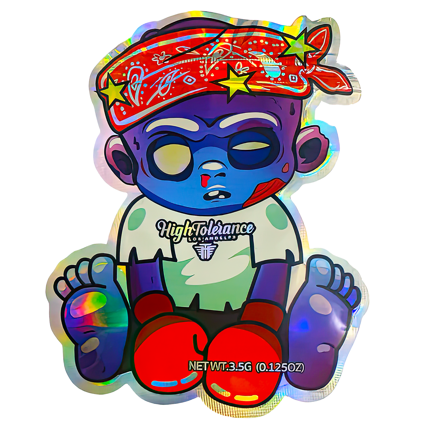 3.5g Shaped Mylar Storage Bag - ICFMF High Tolerance Red Gloves (50 Count)