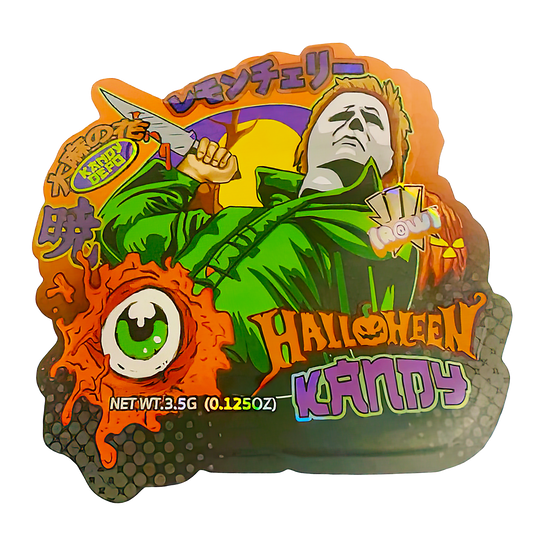 3.5g Shaped Mylar Storage Bag - Halloween K (50 Count)