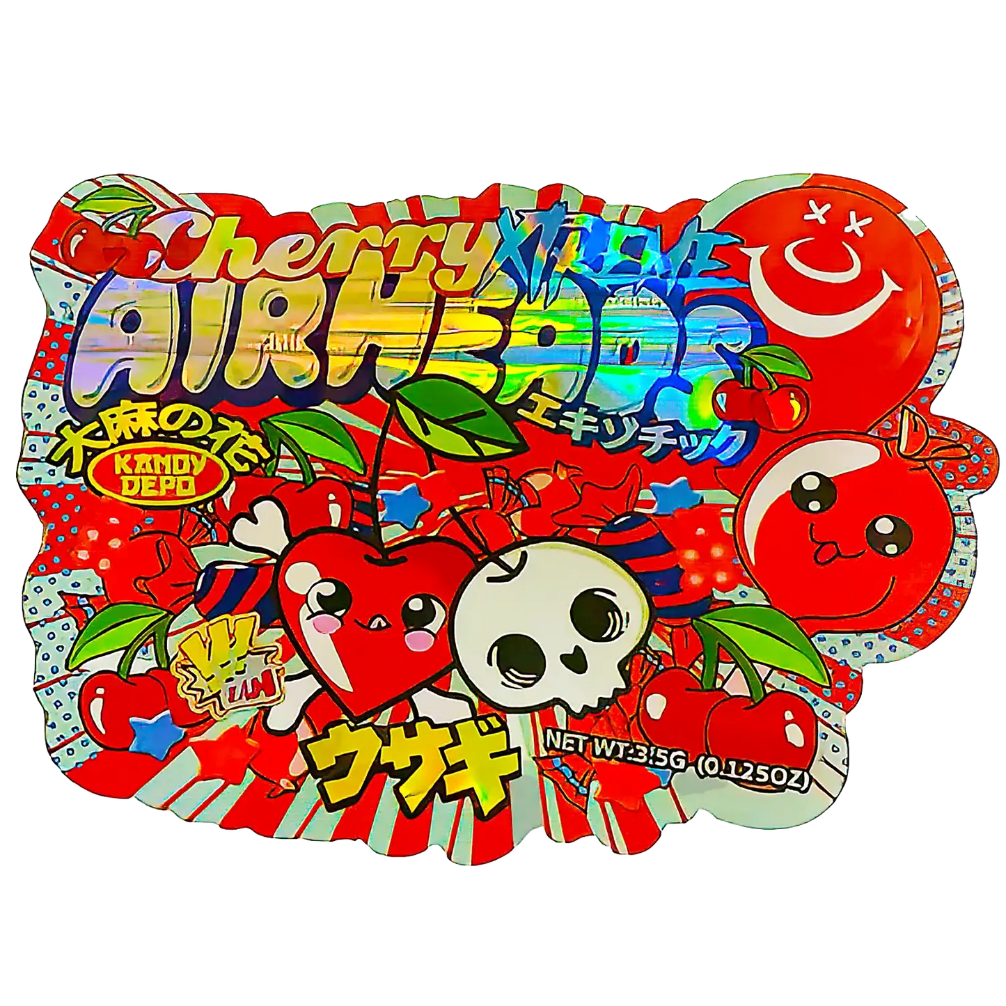 3.5g Shaped Mylar Storage Bag - Cherry Xtreme AH (50 Count)