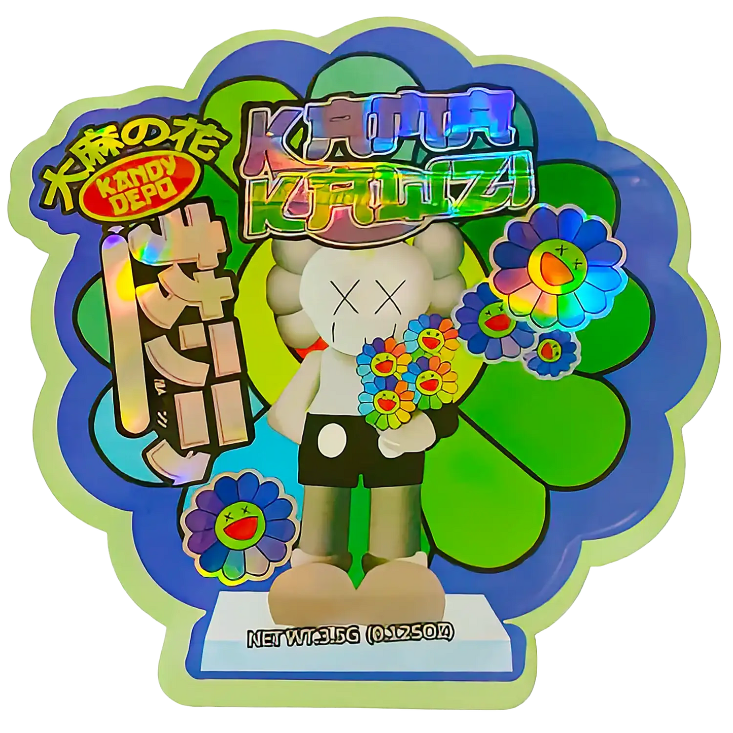 3.5g Shaped Mylar Storage Bag - Kama Kawzi Depo (50 Count)