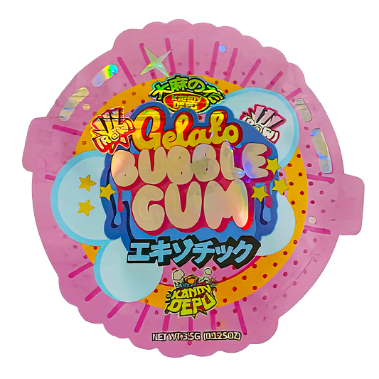 3.5g Shaped Mylar Storage Bag - Gelato Bubble G (50 Count)