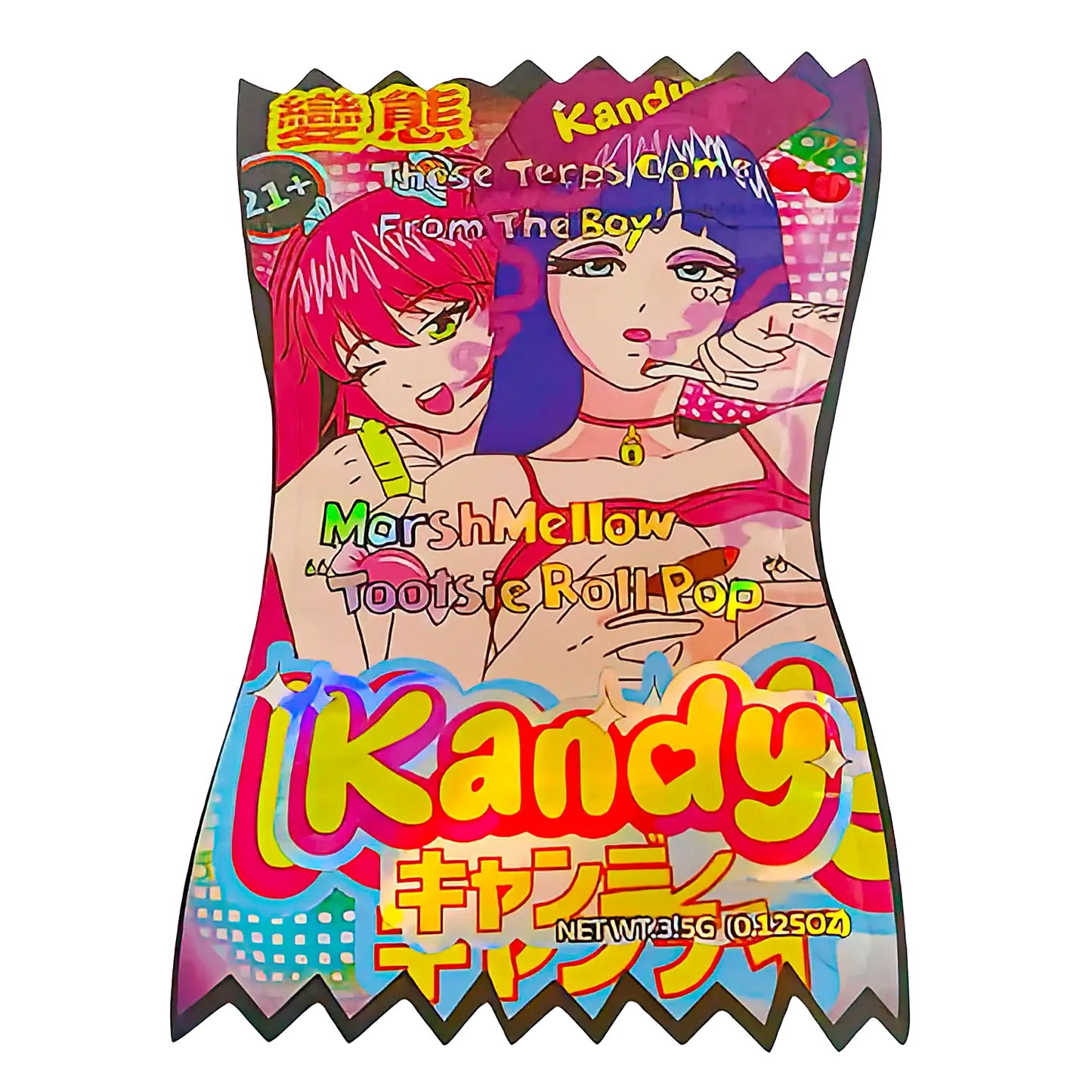 3.5g Shaped Mylar Storage Bag - Marshmallow TRPK (50 Count)