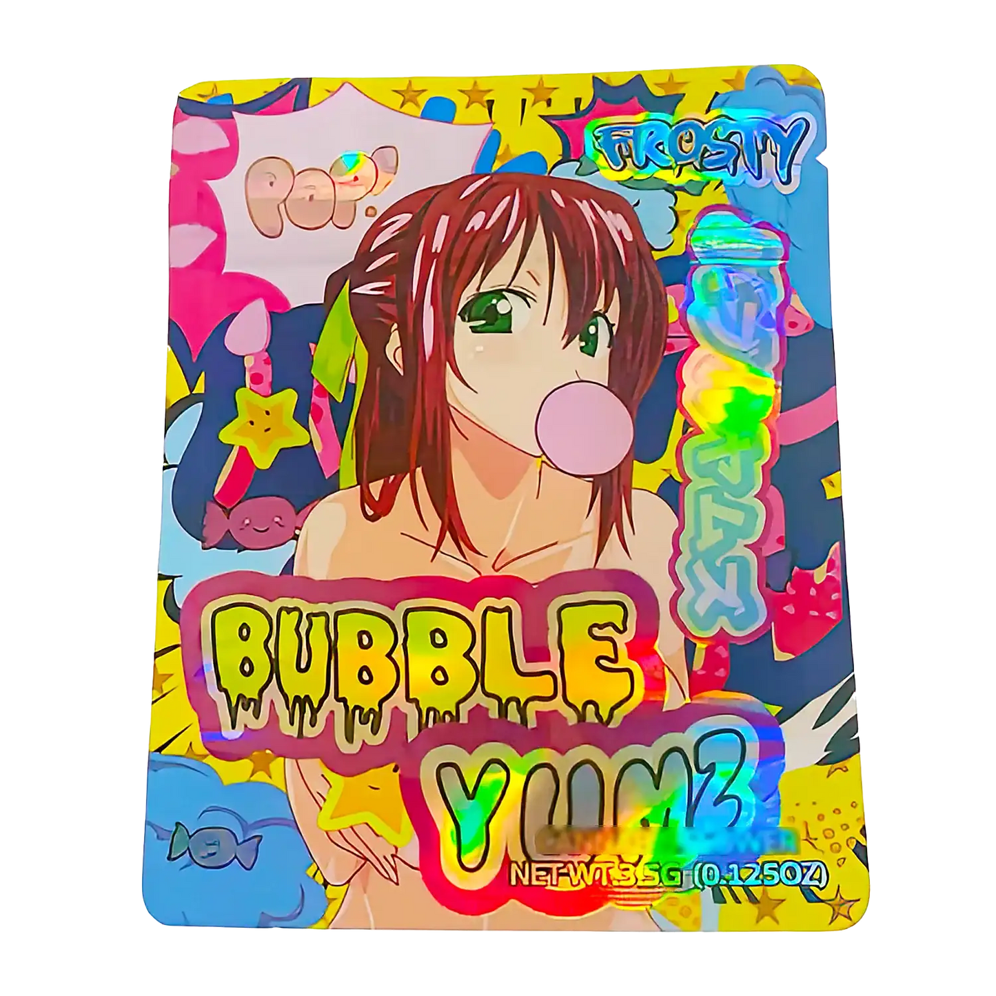 3.5g Shaped Mylar Storage Bag - Bubble Yumz (50 Count)