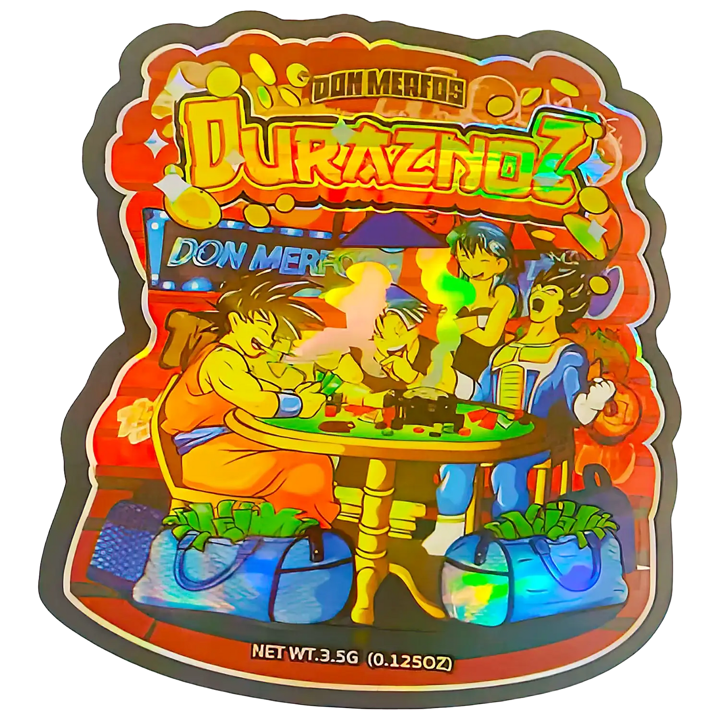 3.5g Shaped Mylar Storage Bag - Duraznoz Georgia X Pie (50 Count)