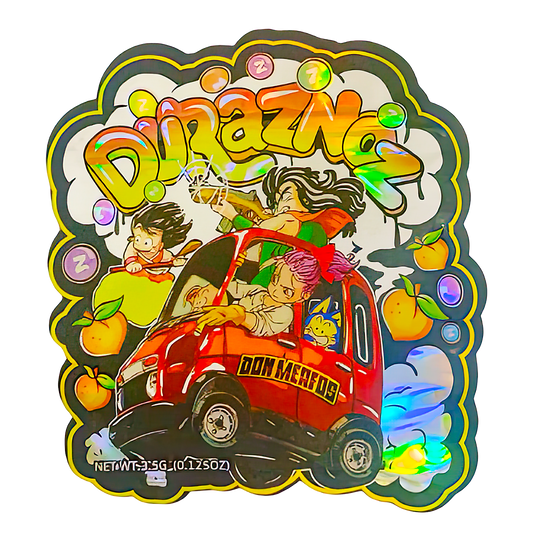 3.5g Shaped Mylar Storage Bag - Duraznoz Don Merfos (50 Count)