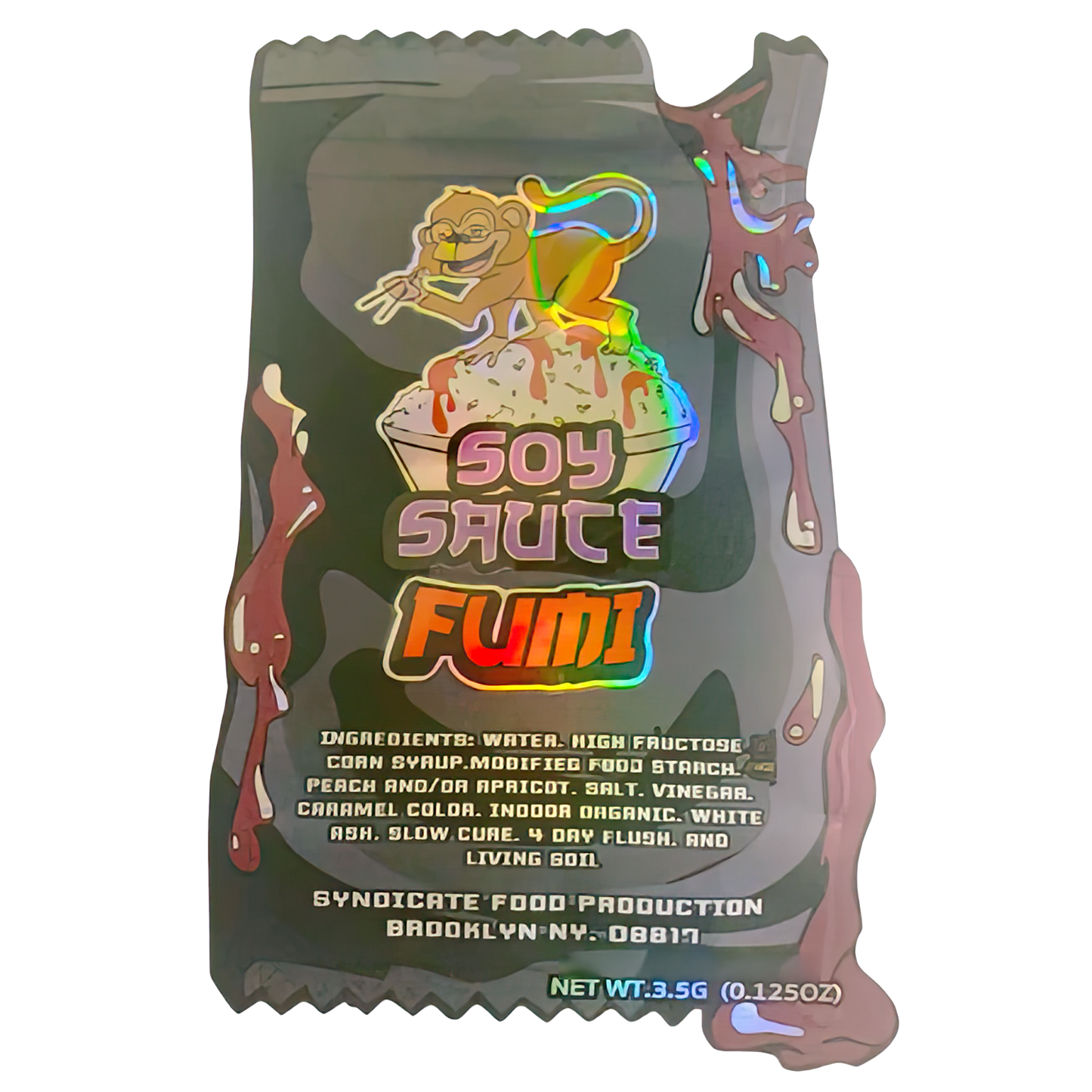 3.5g Shaped Mylar Storage Bag - Soy Sauce Fumi (50 Count)