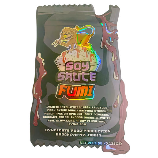 3.5g Shaped Mylar Storage Bag - Soy Sauce Fumi (50 Count)