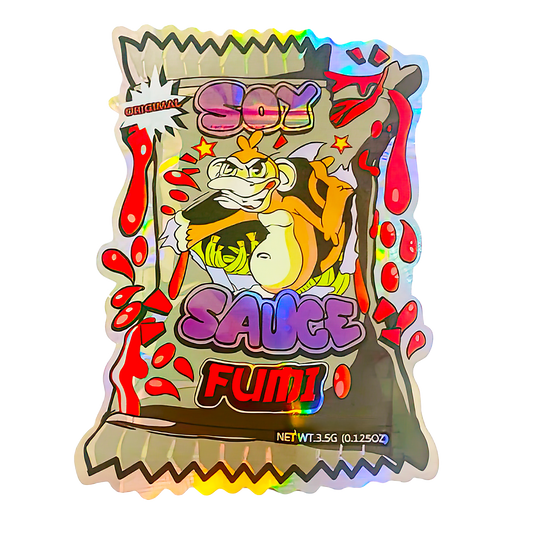 3.5g Shaped Mylar Storage Bag - Soy Sauce Fumi 2 (50 Count)