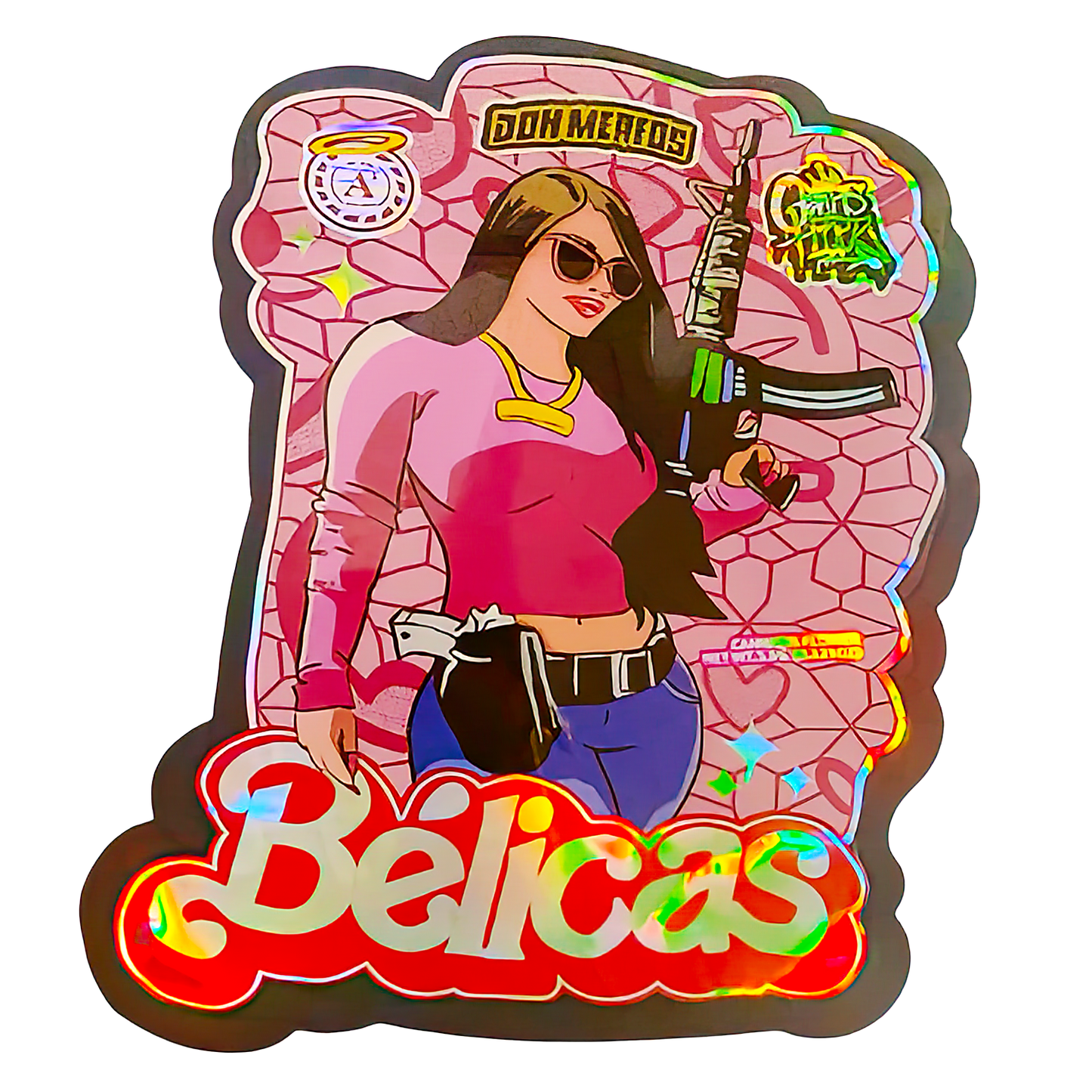 3.5g Shaped Mylar Storage Bag - Don Merfos Belicas (50 Count)