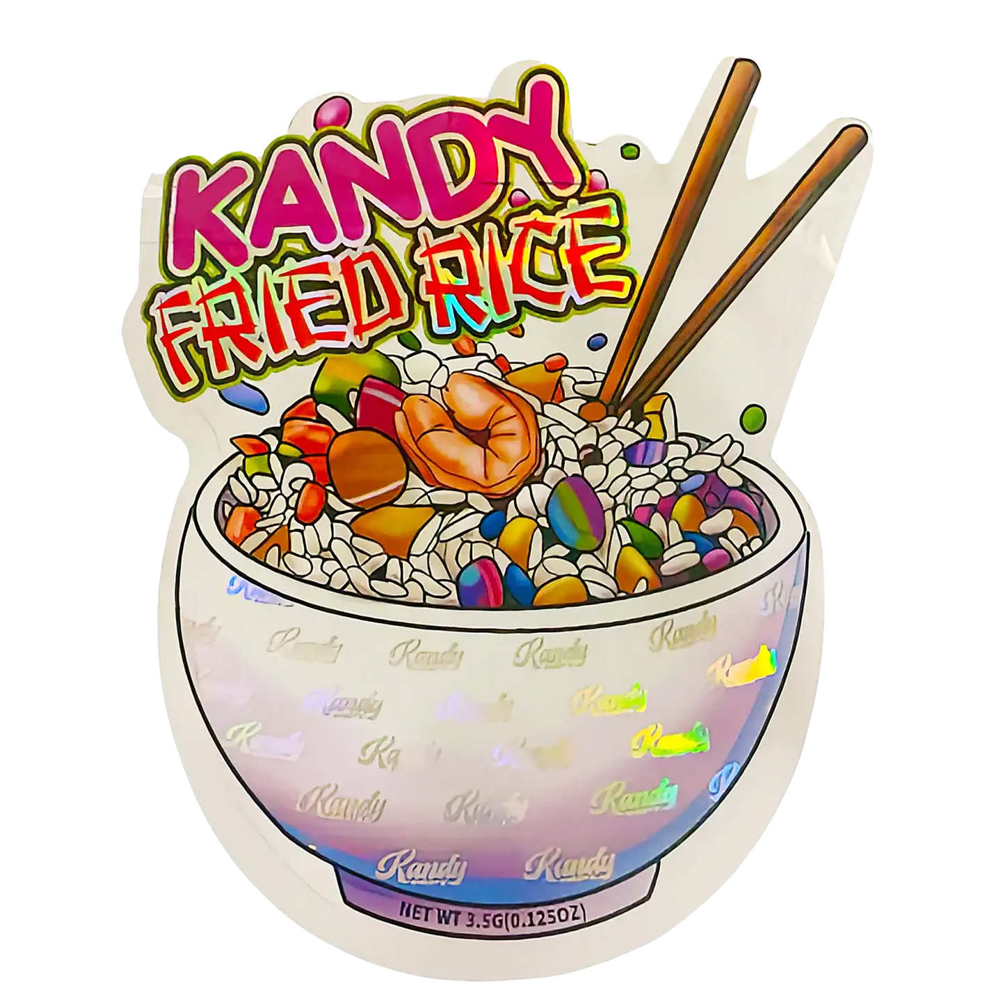 3.5g Shaped Mylar Storage Bag - K Fried Rice (50 Count)