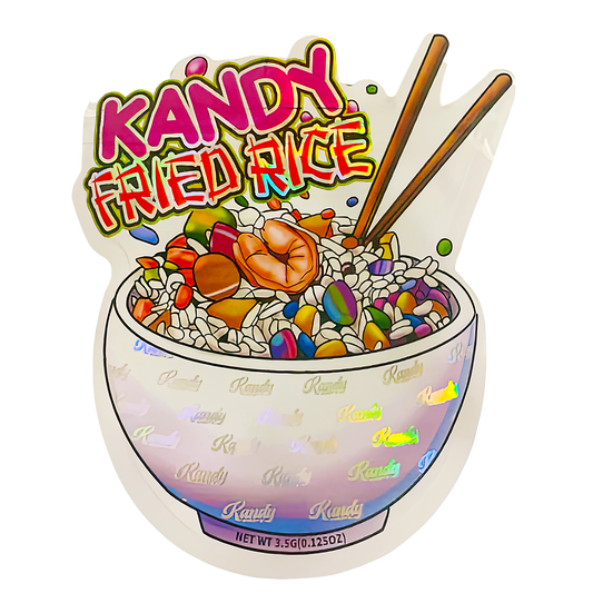 3.5g Shaped Mylar Storage Bag - K Fried Rice (50 Count)
