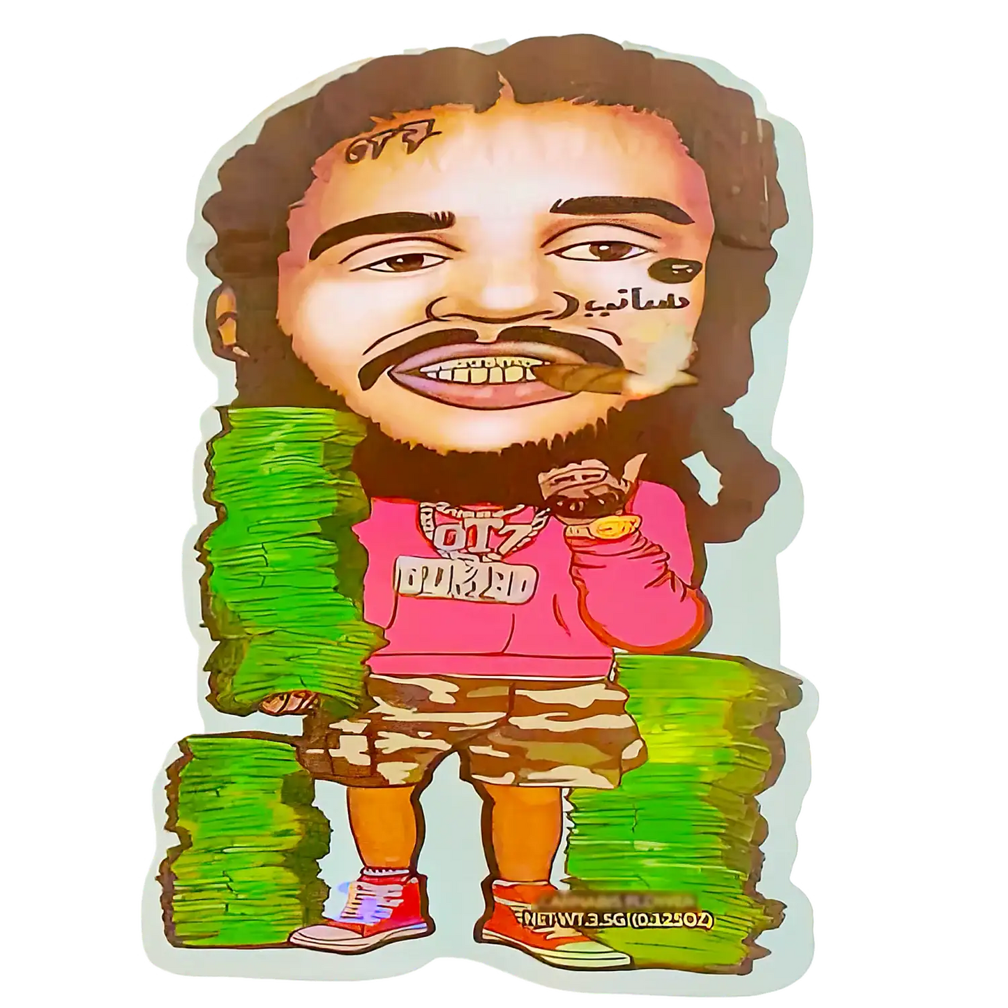 3.5g Shaped Mylar Storage Bag - OTZ Boxed (50 Count)