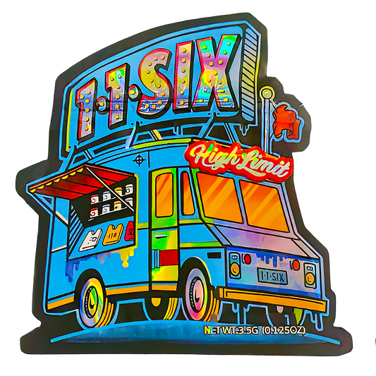 3.5g Shaped Mylar Storage Bag - 1-1-Six High Limit (50 Count)