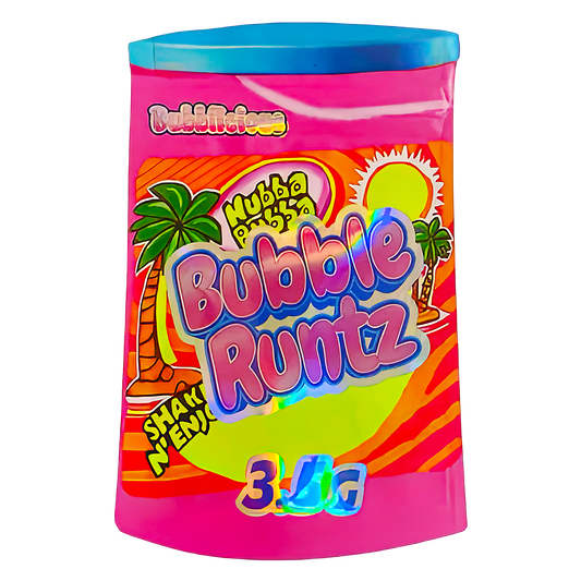 3.5g Shaped Mylar Storage Bag - Bubble Rntz (50 Count)