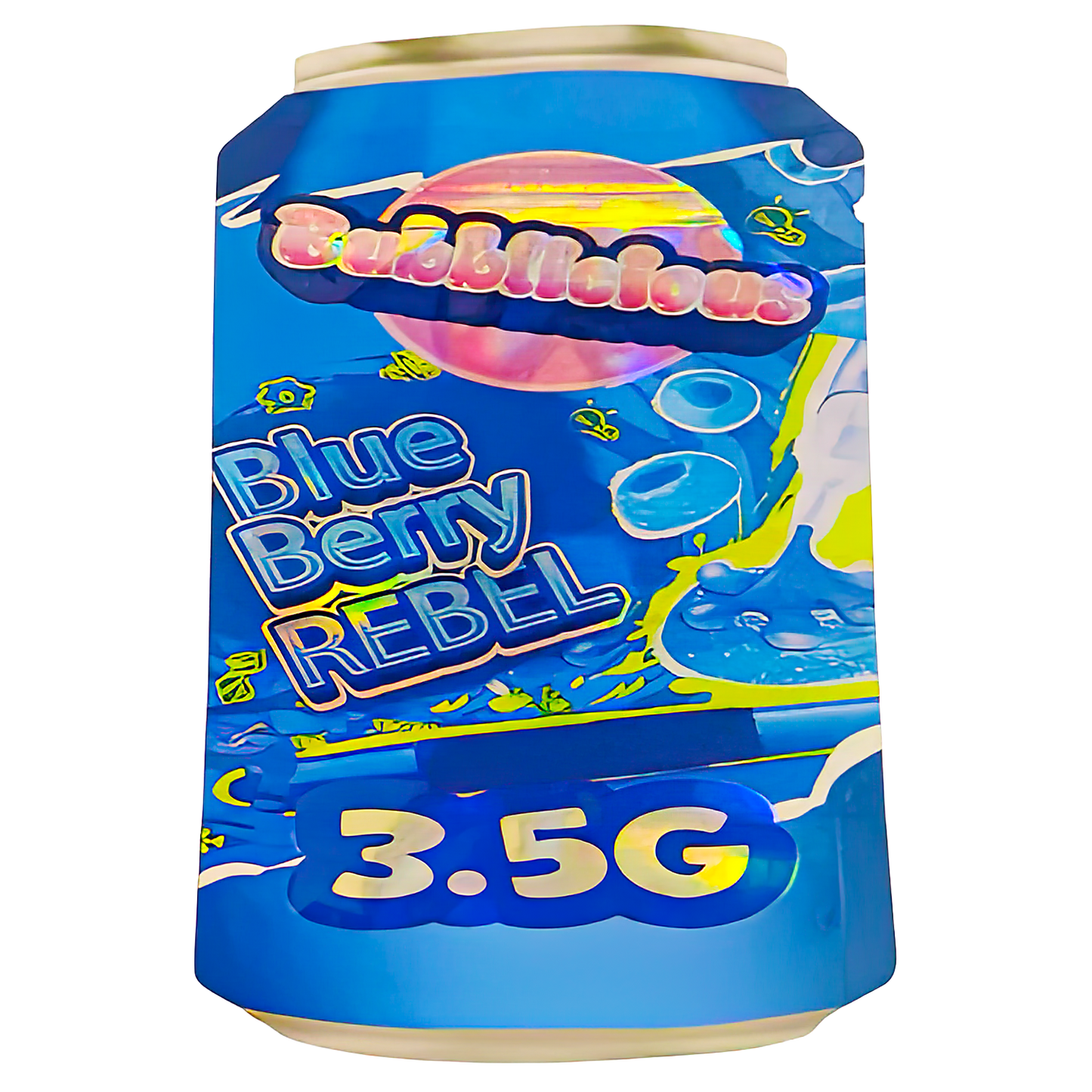 3.5g Shaped Mylar Storage Bag - Blueberry Rebel (50 Count)