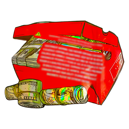 3.5g Shaped Mylar Storage Bag - High Roller (50 Count)