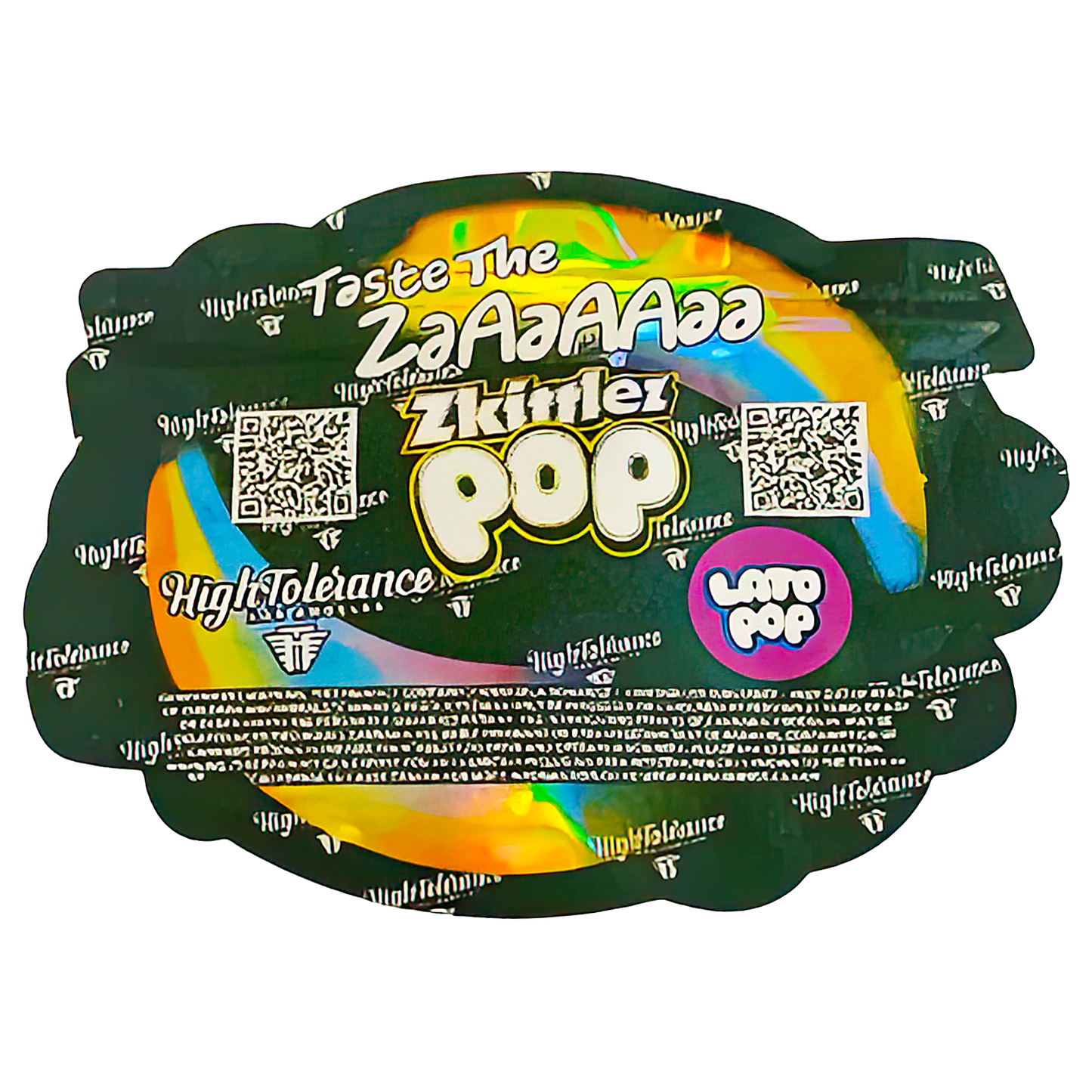 3.5g Shaped Mylar Storage Bag - Zkittlez Pop (50 Count)