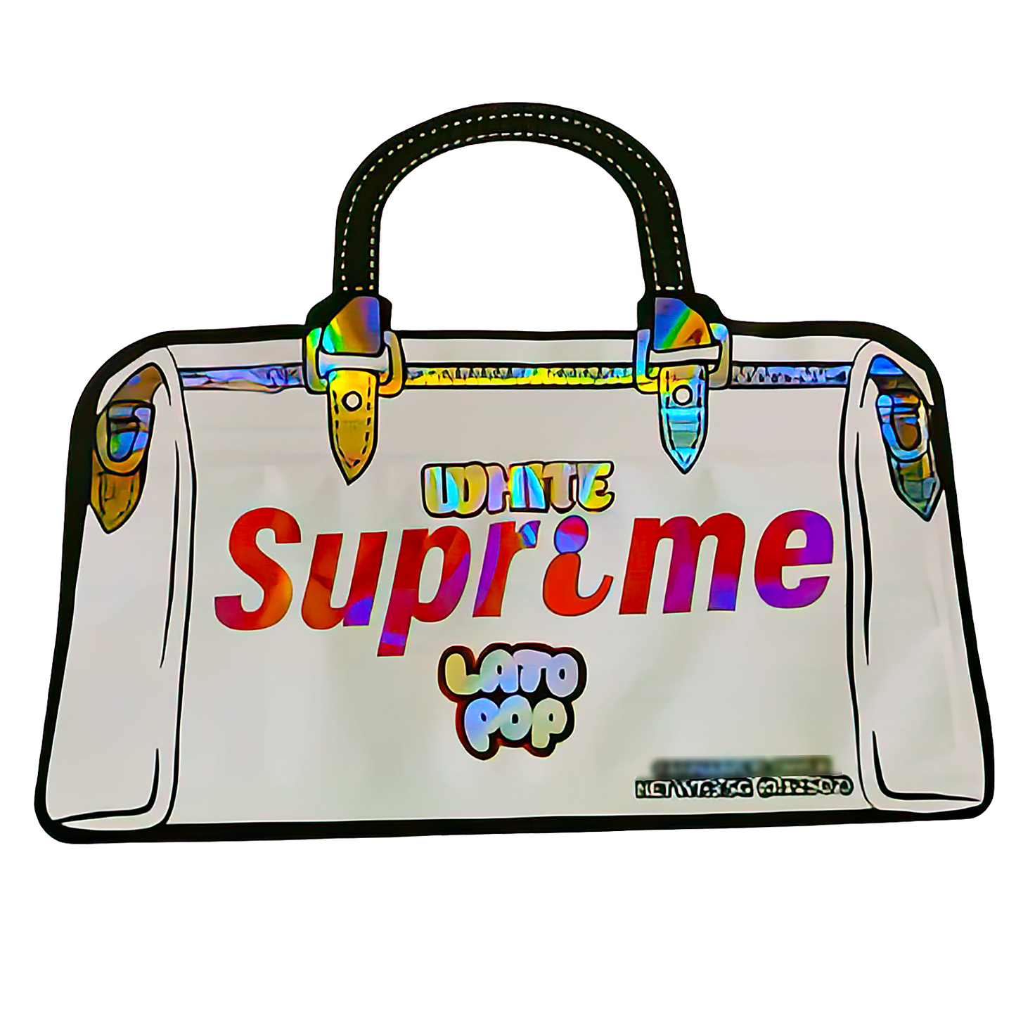 3.5g Shaped Mylar Storage Bag - White Suprime (50 Count)