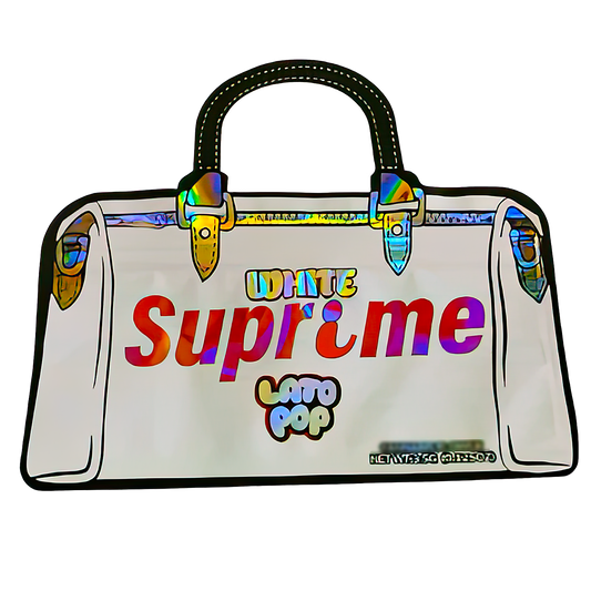 3.5g Shaped Mylar Storage Bag - White Suprime (50 Count)