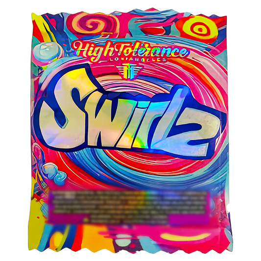 3.5g Shaped Mylar Storage Bag - High Tolerance Swirlz (50 Count)