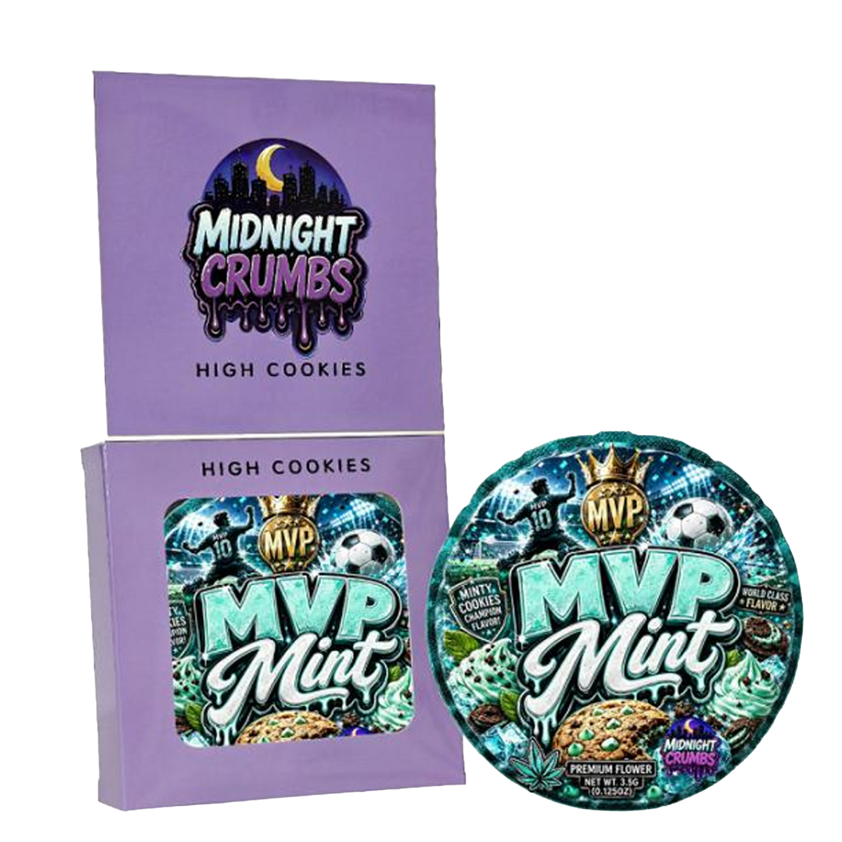 12 Pack Midnight Crumbs Shaped Bag & Window Box Set - Midnight Crumbs MVP Mint