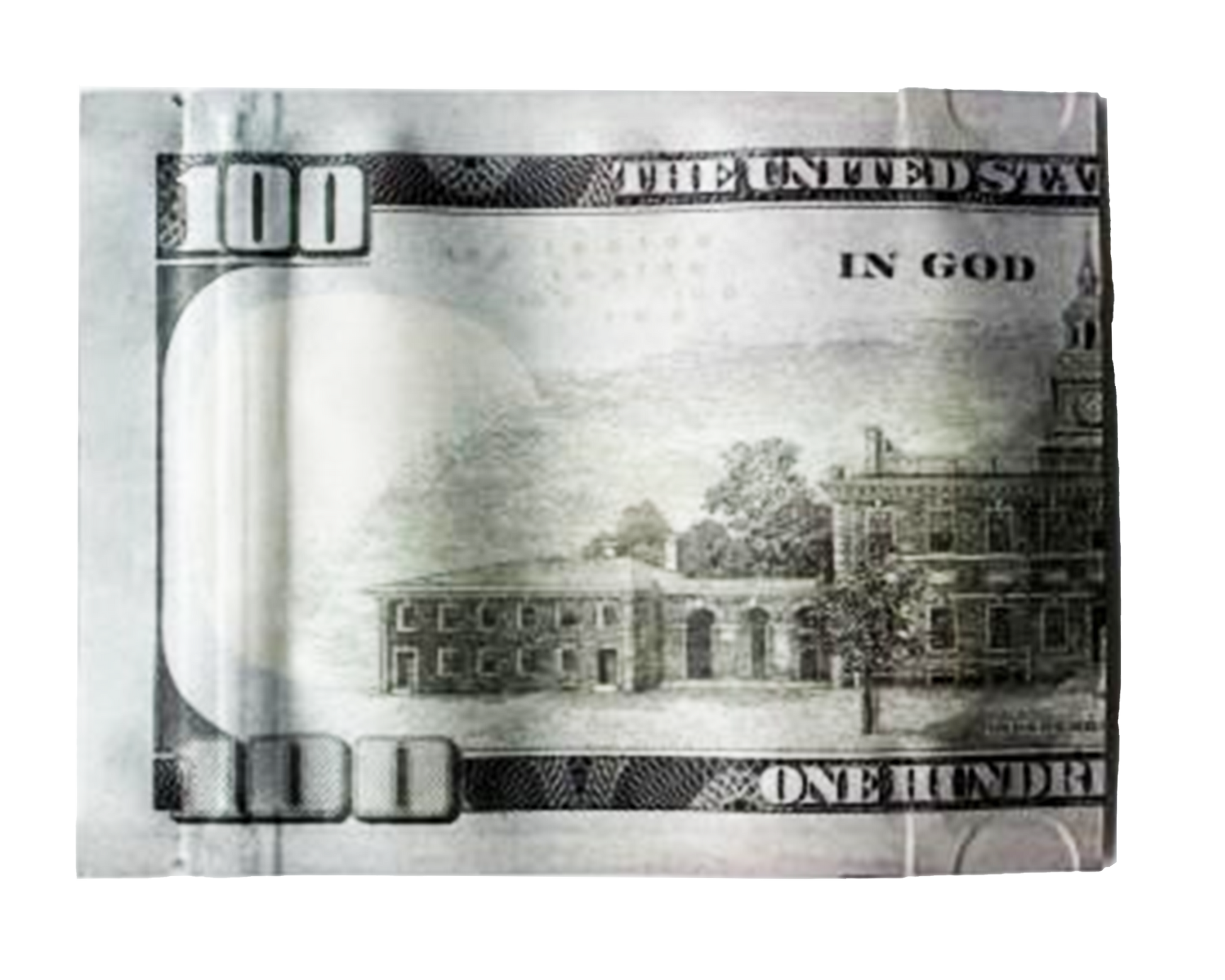 Money Mylar bag 3.5g, herb Mylar Bags, Where to buy mylar bags, Custom mylar bags near me, Mylar Bags Wholesale. Money clip with a design resembling a $100 bill on a white background