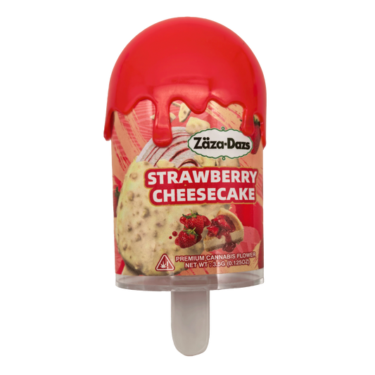 3.5g Popsicle Jar - Zaza Dazs Strawberry Cheesecake (12 Count)
