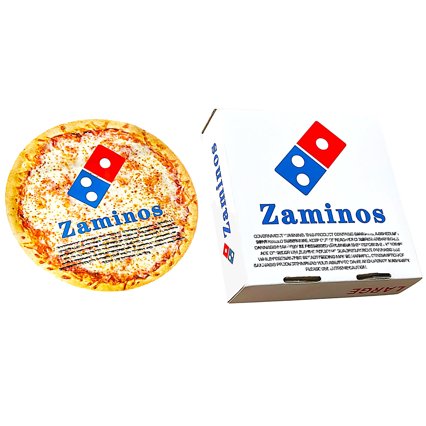 3.5g Mylar Bag with Pizza Box - Zaminos (12 Bags+12 Boxes)