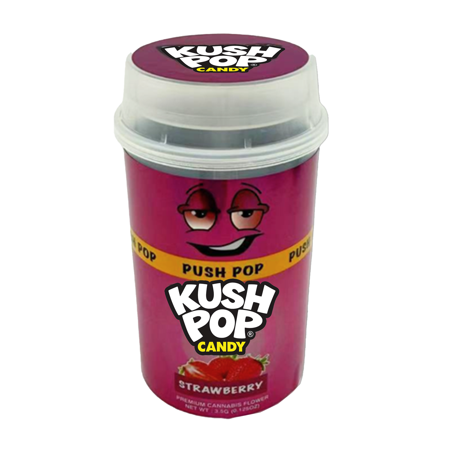 Mylar Bags, herb Mylar Bags, Where to buy mylar bags, Custom mylar bags near me, Mylar Bags Wholesale. Kush Pop Kush Pop candy container with a pink design and visible branding on a white background