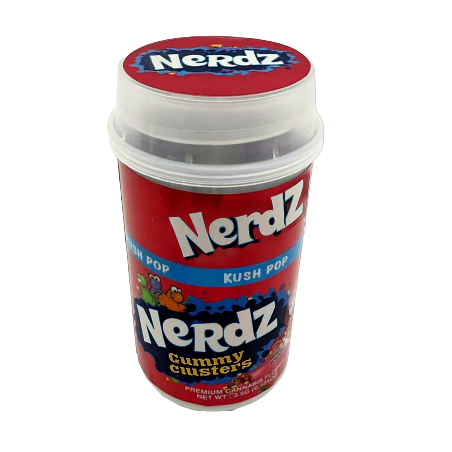 Mylar Bags, Cannabis Mylar Bags, Where to buy mylar bags, Custom mylar bags near me, Mylar Bags Wholesale. Kush Pop 3.5g Nerdz Gummy Clusters Push-Up Jar