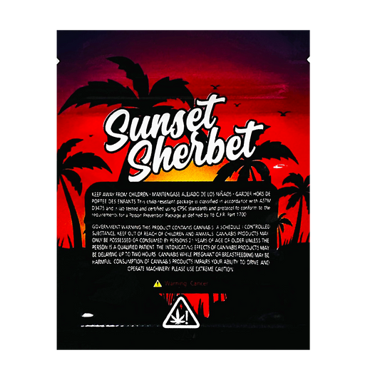 1g Exotic Mylar Bag - Sunset Sherbet (100 Count)