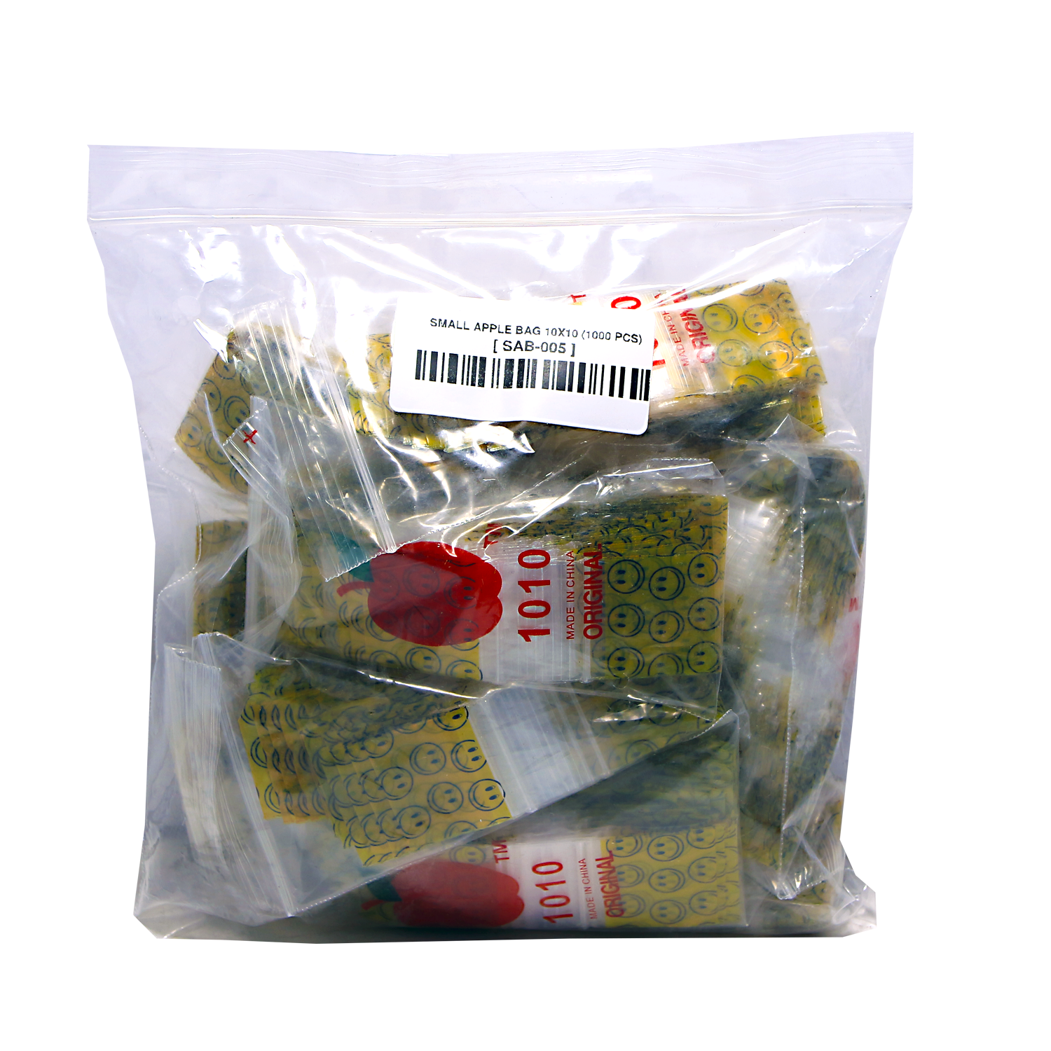 Mylar Bags, herb Mylar Bags, Where to buy mylar bags, Custom mylar bags near me, Mylar Bags Wholesale. Apple Bags. Packaged product with a clear plastic bag on a white background