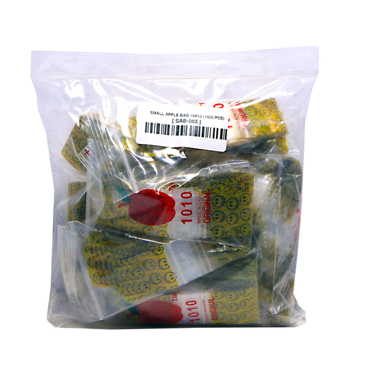 Mylar Bags, herb Mylar Bags, Where to buy mylar bags, Custom mylar bags near me, Mylar Bags Wholesale. Apple Bags. Packaged product with a clear plastic bag on a white background