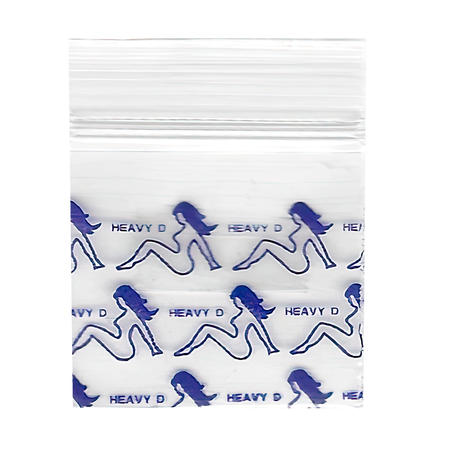 Mylar Bags, herb Mylar Bags, Where to buy mylar bags, Custom mylar bags near me, Mylar Bags Wholesale. Apple Bags. Clear plastic bag with blue graphics and 'Heavy D' text on a white background