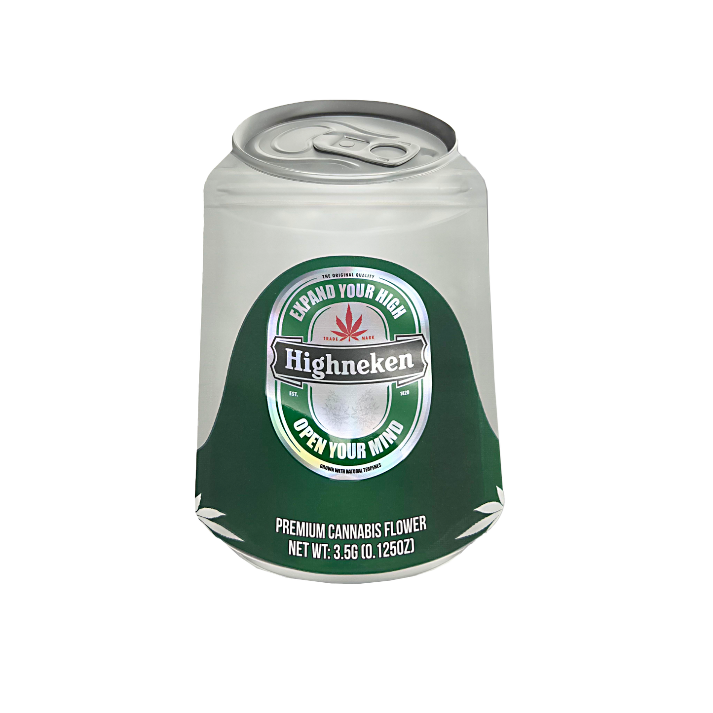 3.5g Shaped Mylar Bag - Highneken (50 Count)