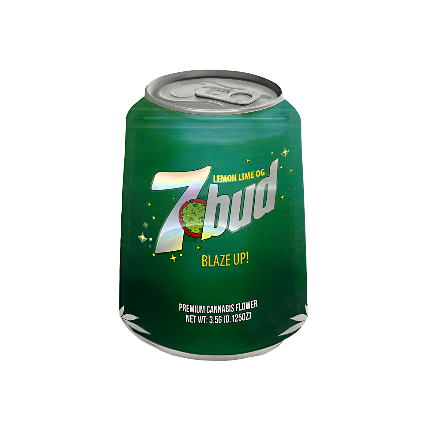 3.5g Shaped Mylar Bag - 7Bud (50 Count)