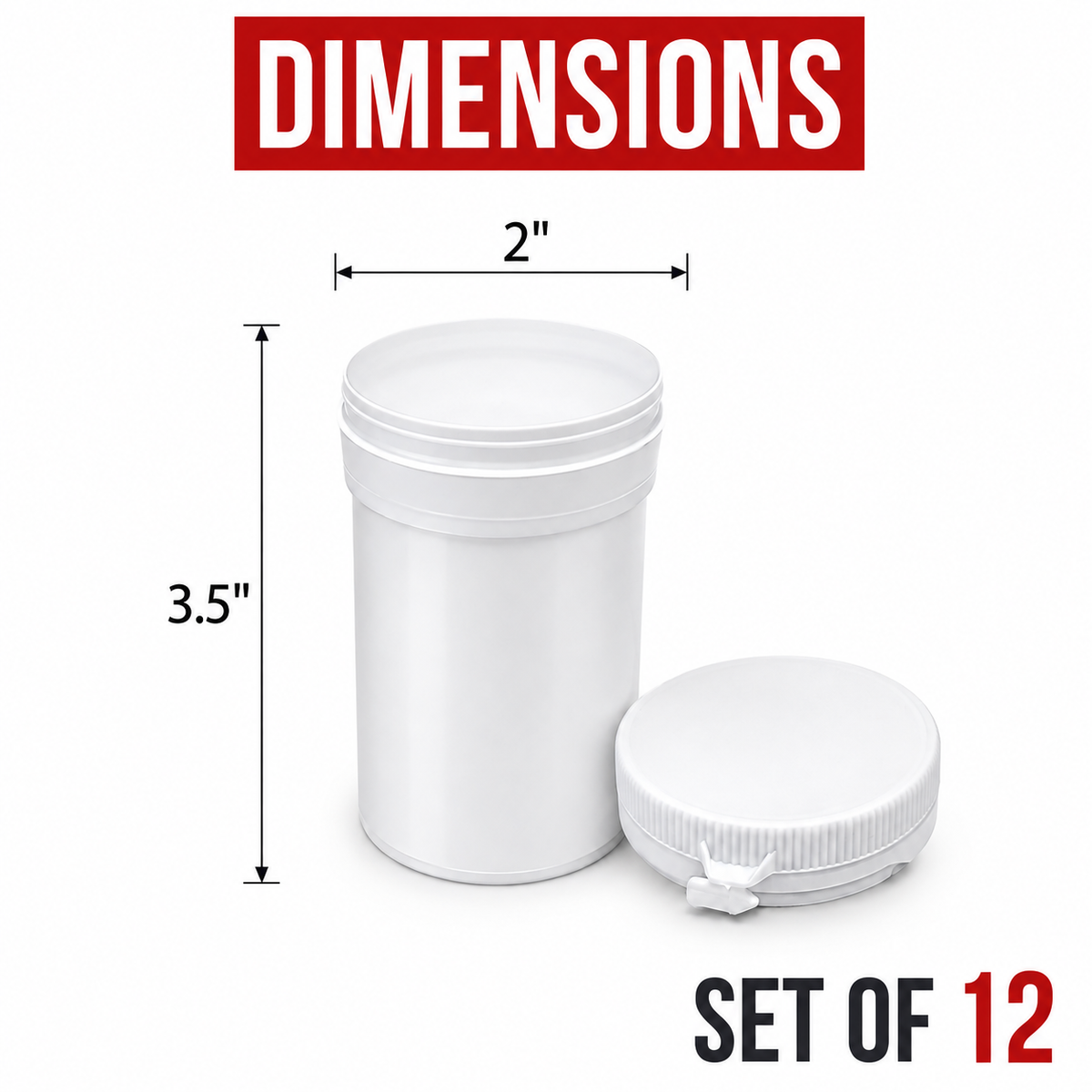 12 Pack -3.5g Sealed Gram Jars with Child-Resistant Caps - Bubblegum Runtz