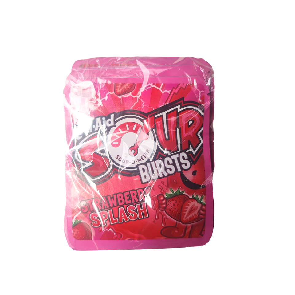 32 Pack - 7g Thick Sticker Mylar Bags - Premium Smell Proof Packaging - Kool Aid Sour Burst