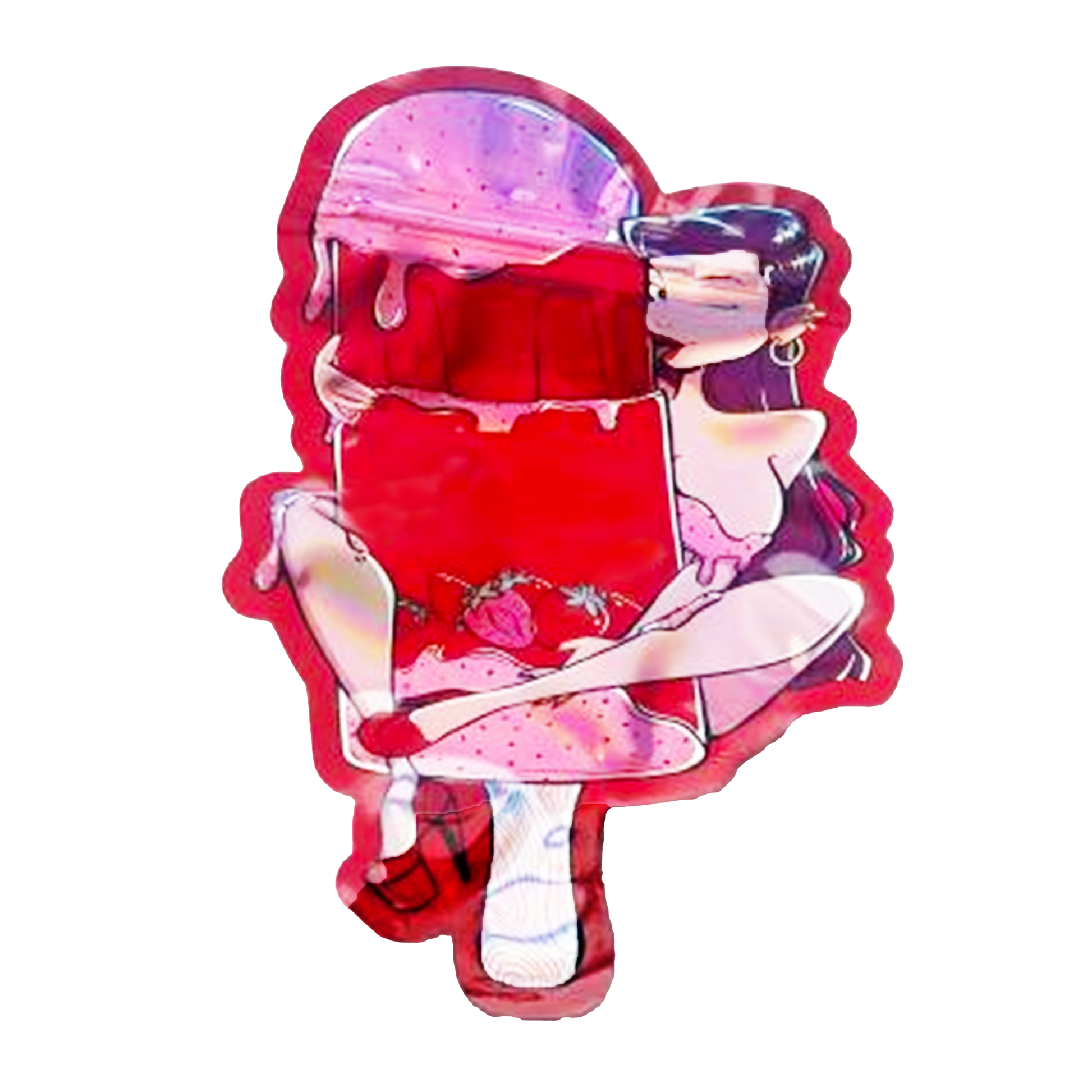 Mylar bag 3.5g, herb Mylar Bags, Where to buy mylar bags, Custom mylar bags near me, Mylar Bags Wholesale. Colorful ice cream cone-shaped product with a white background